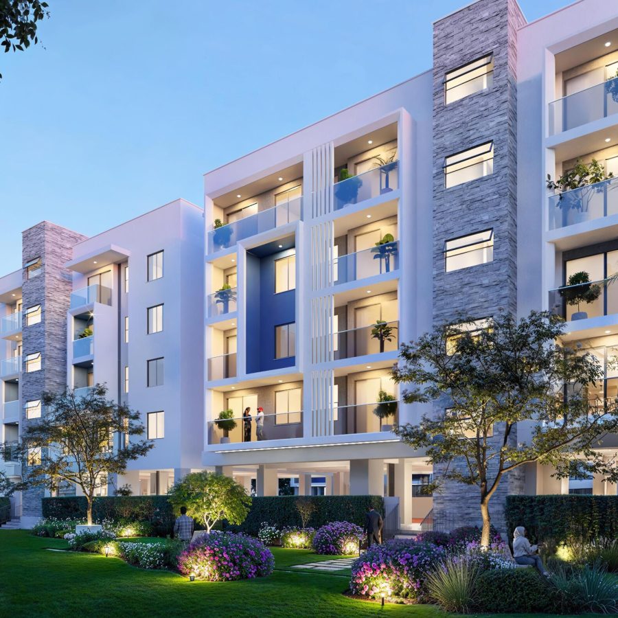 Unity Parkside_Exterior_Courtyard Dusk